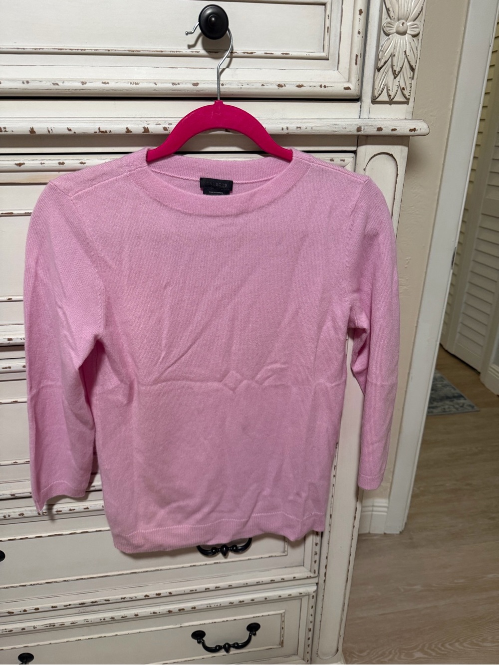 100% Cashmere Talbots Light Pink Crewneck Long Sleeve Knit Top- NWOT